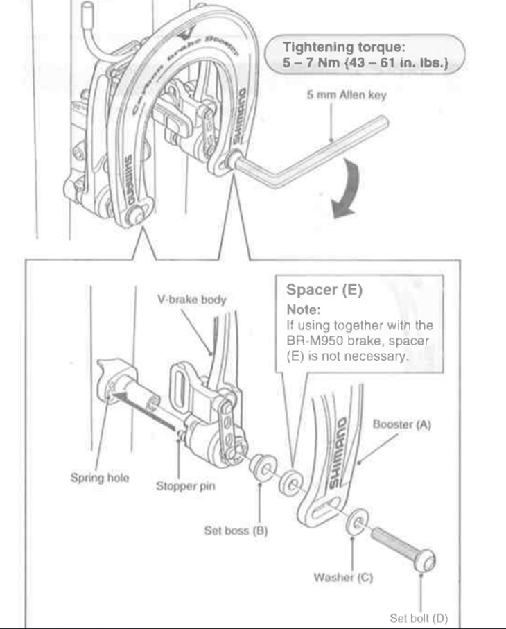 Shimano Style Carbon V-Brake Booster XTR M950 M951 M952 M960 M970 XT M739 M750