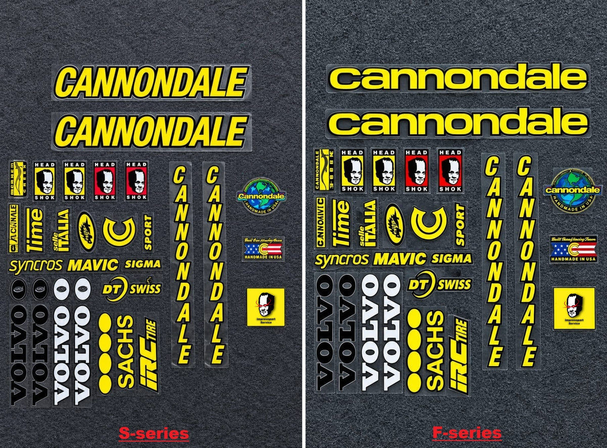 Cannondale Volvo Racing Teams Co-sponsors Frame Decal Set