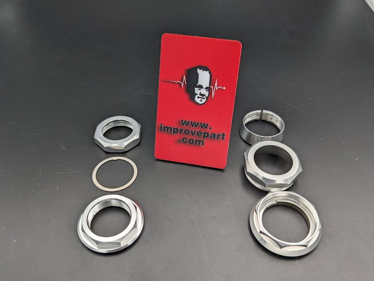 Grip Nut & 2 Nuts Threaded Set For Chris King By ImprovePart Team
