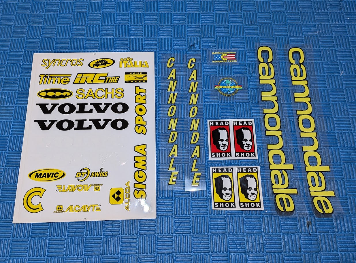 Cannondale Volvo Teams Co-sponsors frame Decal Set