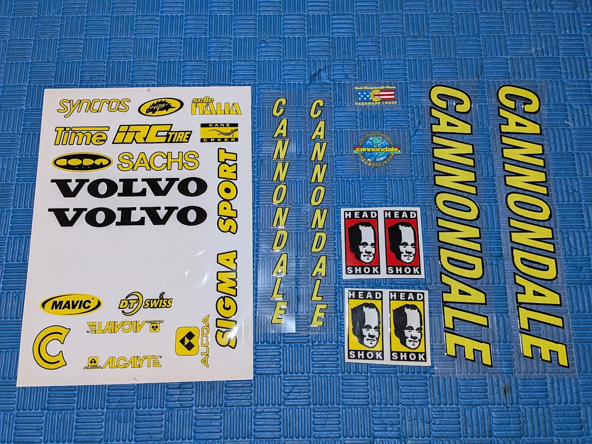 Cannondale Volvo Teams Co-sponsors frame Decal Set