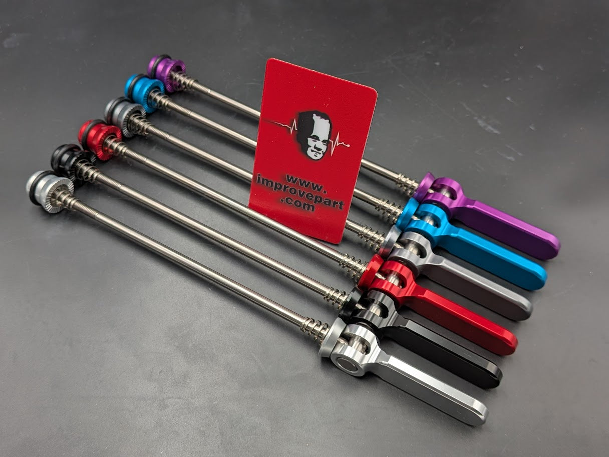チタンクイックリリース　Ti Stix リングル　Ringle Ringle Ti Stix QR Skewers Set: Black - Ultralight Version of Holey