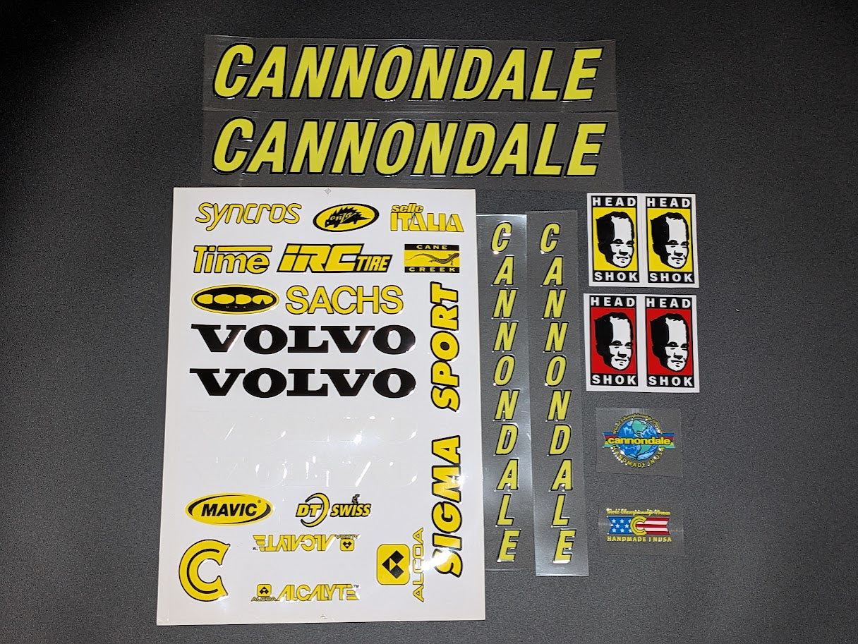 Cannondale Volvo Racing Teams Co-sponsors Frame Decal Set