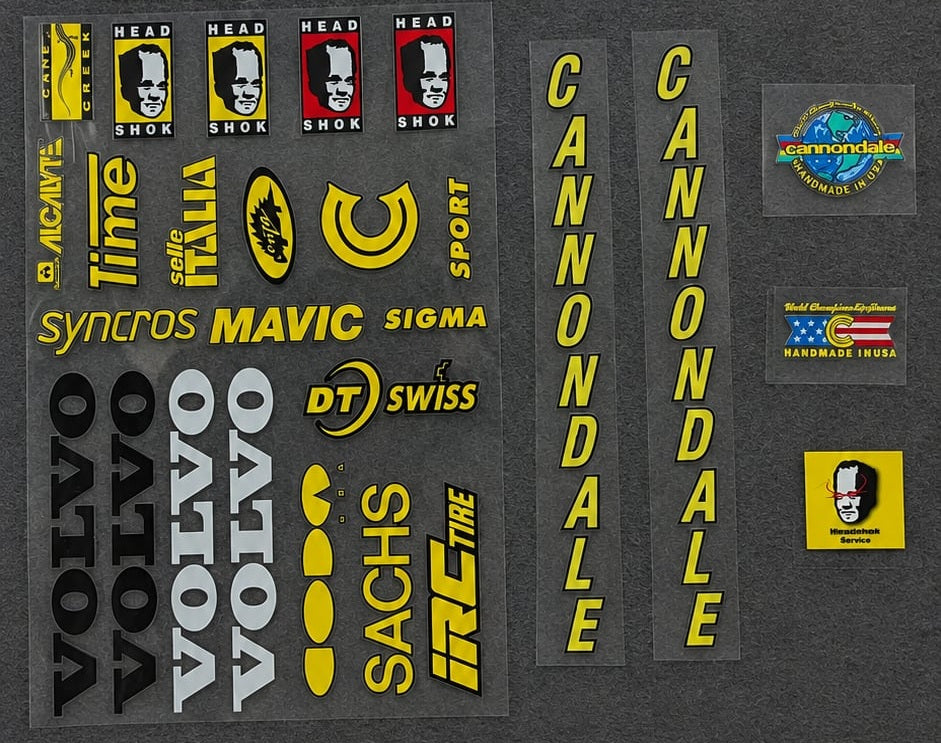 Cannondale Volvo Racing Teams Co-sponsors Frame Decal Set